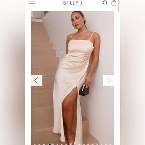 NWT Billy J Champagne Maxi Dress